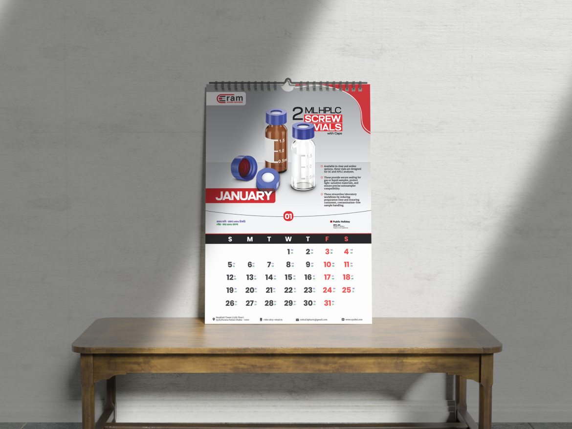 Calendar Design for Eram Pharma